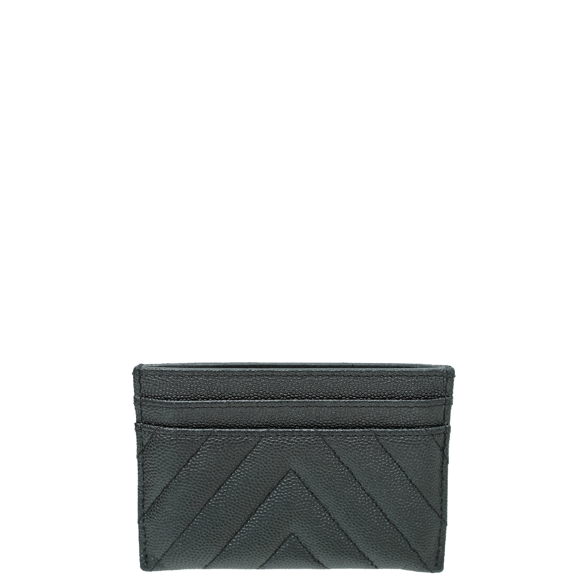 Chanel Black Chevron Vintage Mademoiselle Card Holder