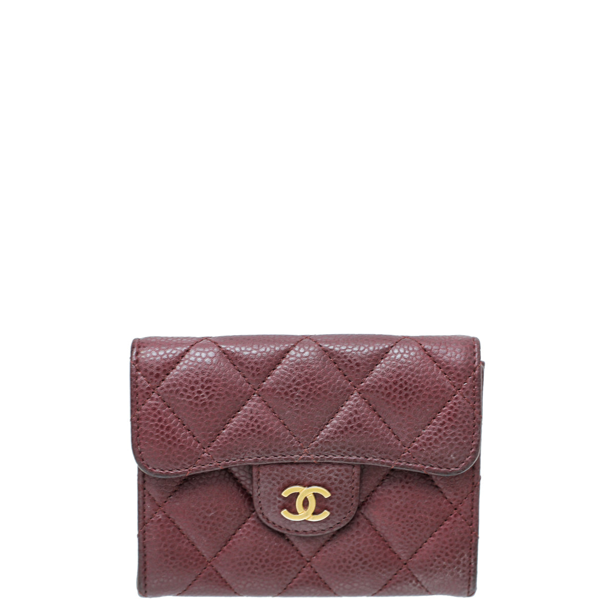 Chanel Burgundy Classic Small Wallet