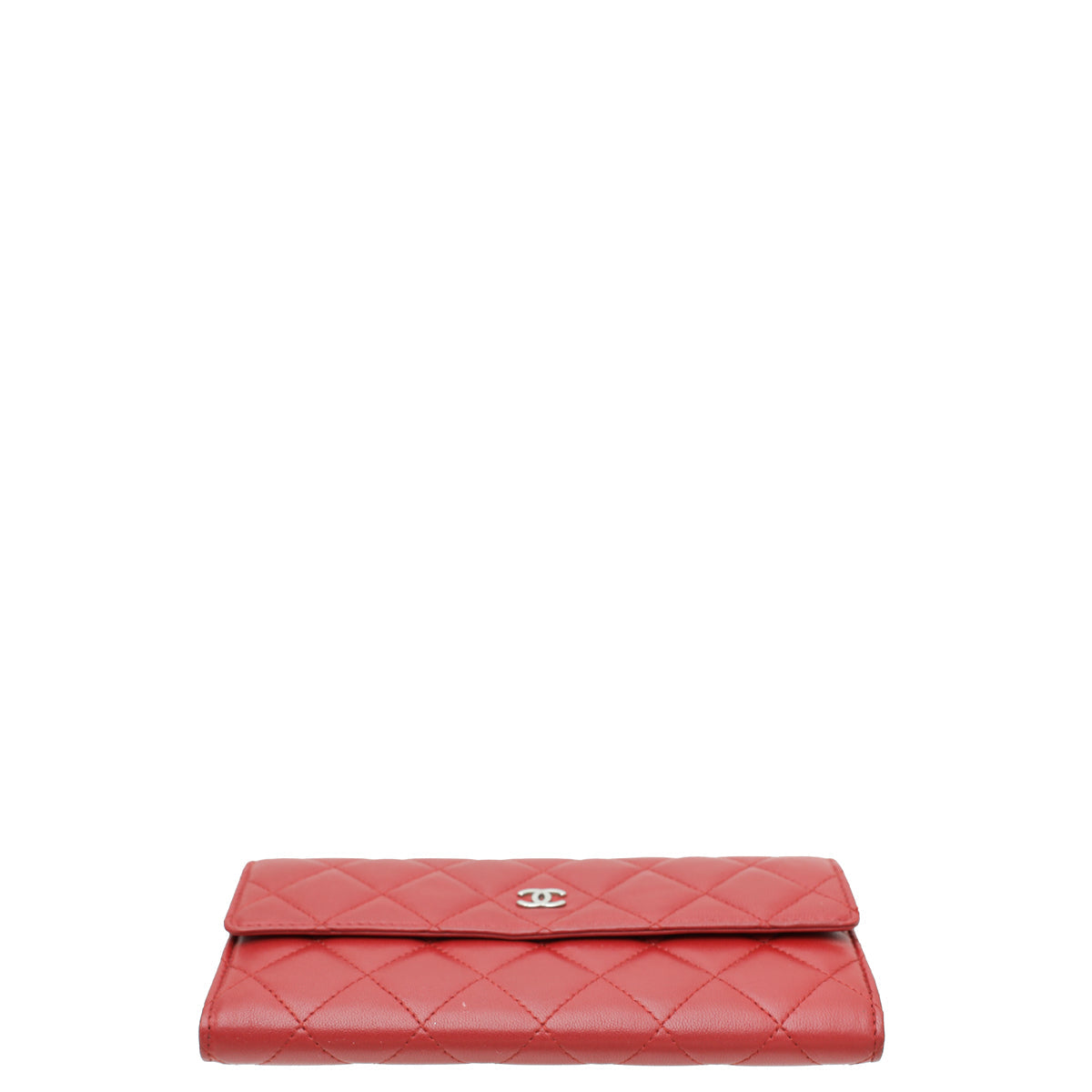 Chanel Red CC Classic Long Flap Wallet