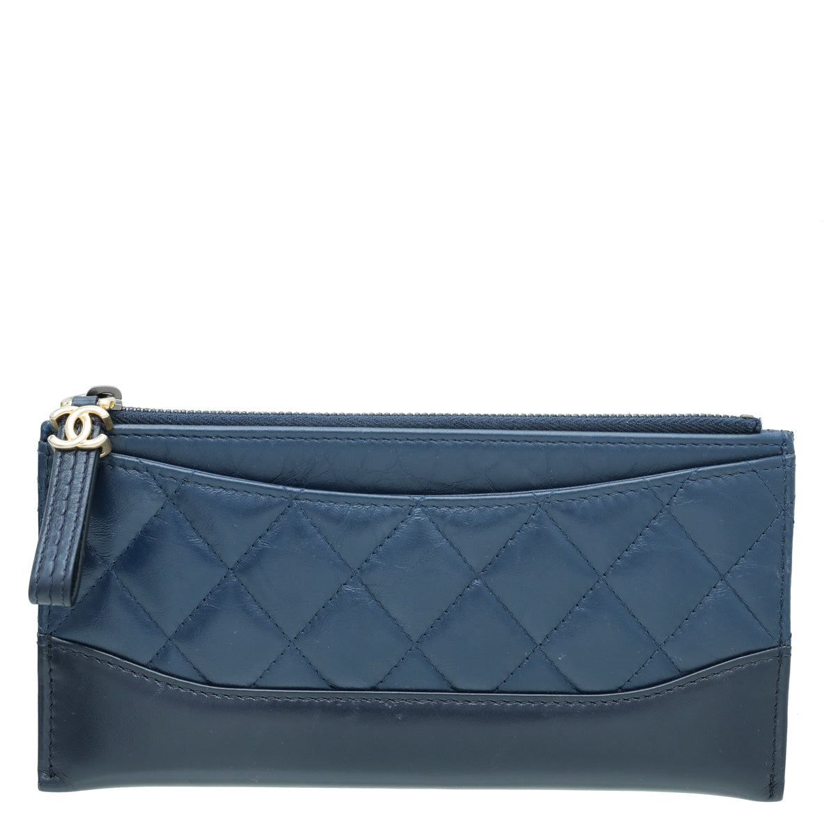 Chanel Navy Blue Gabrielle Zip Pouch