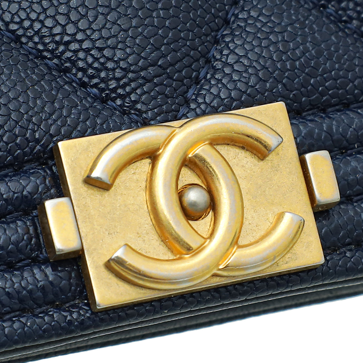 Chanel Navy Blue Le Boy Yen Wallet