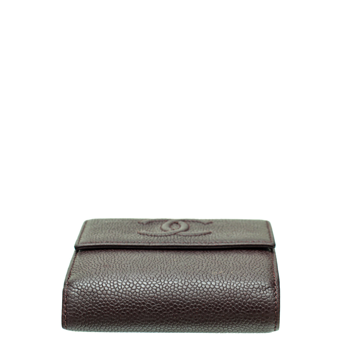 Chanel Burgundy CC Timeless Small French Wallet