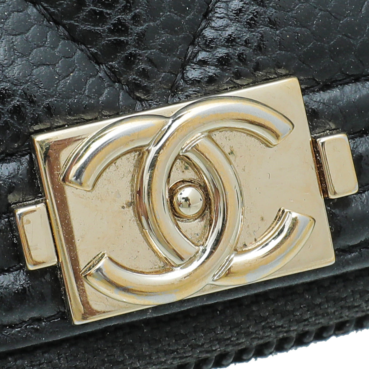 Chanel Black Le Boy Zipped Coin Purse