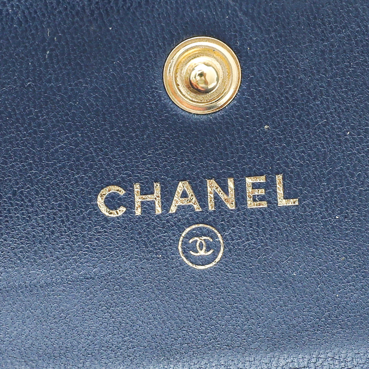 Chanel Navy Blue Le Boy Compact Small Wallet