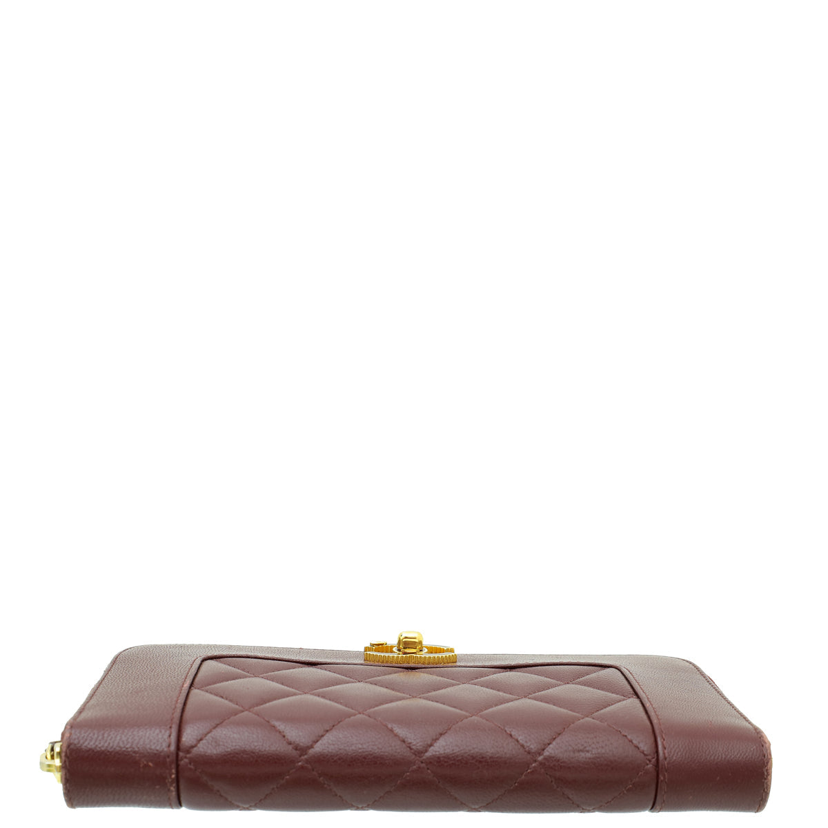 Chanel Burgundy "Paris in Rome" Zipped Wallet