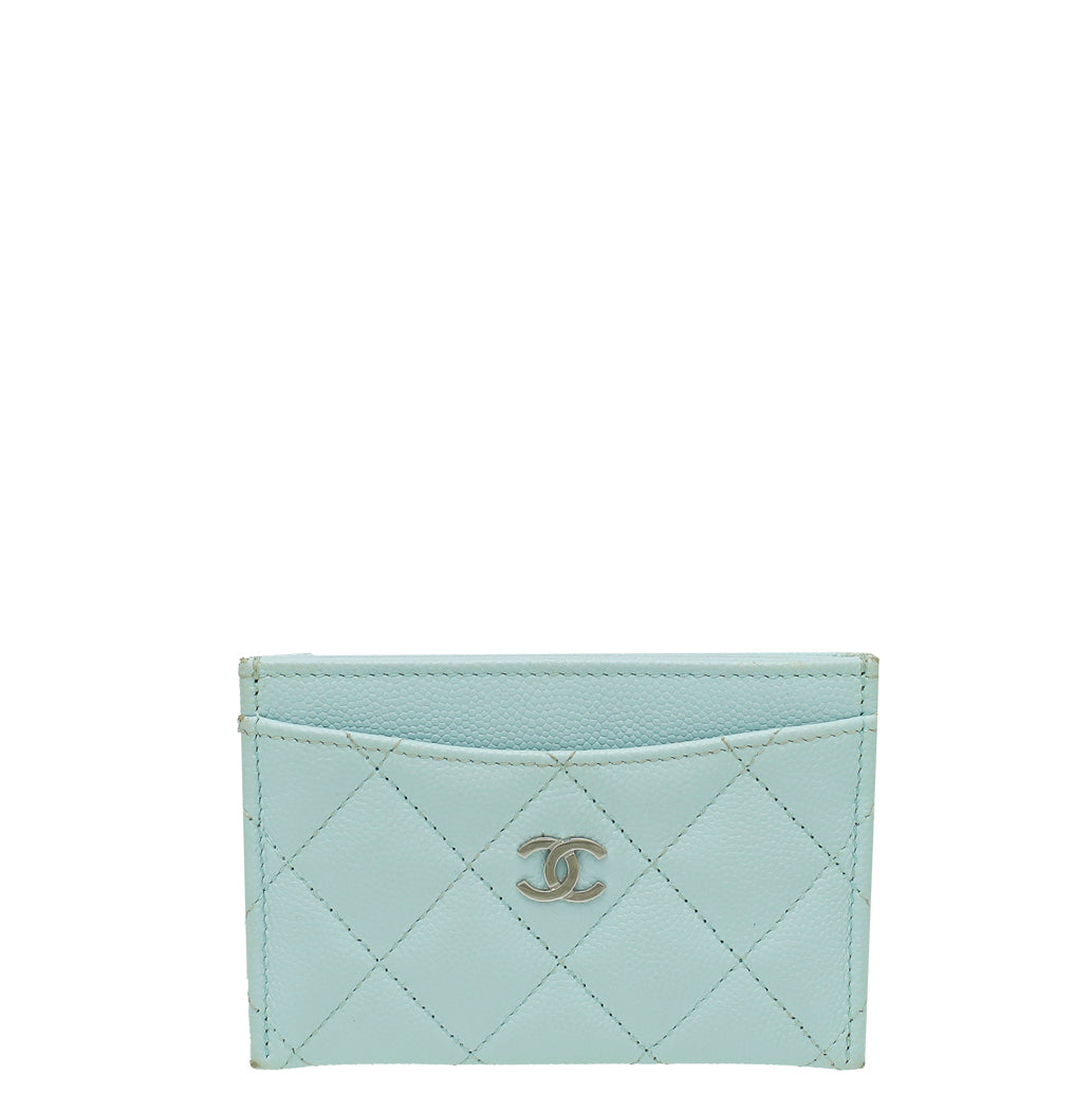 Chanel Sky Blue CC Classic Card Holder