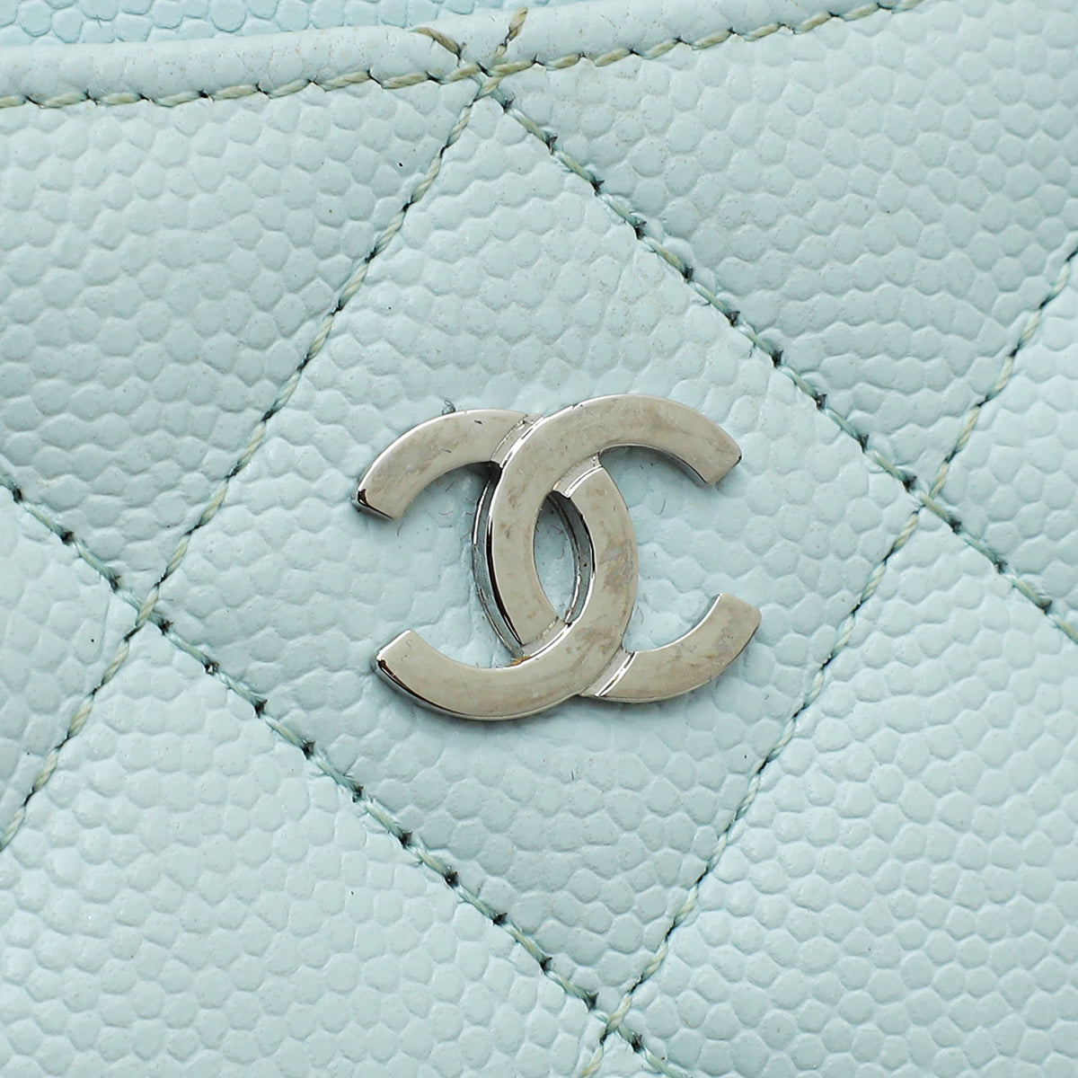 Chanel Sky Blue CC Classic Card Holder