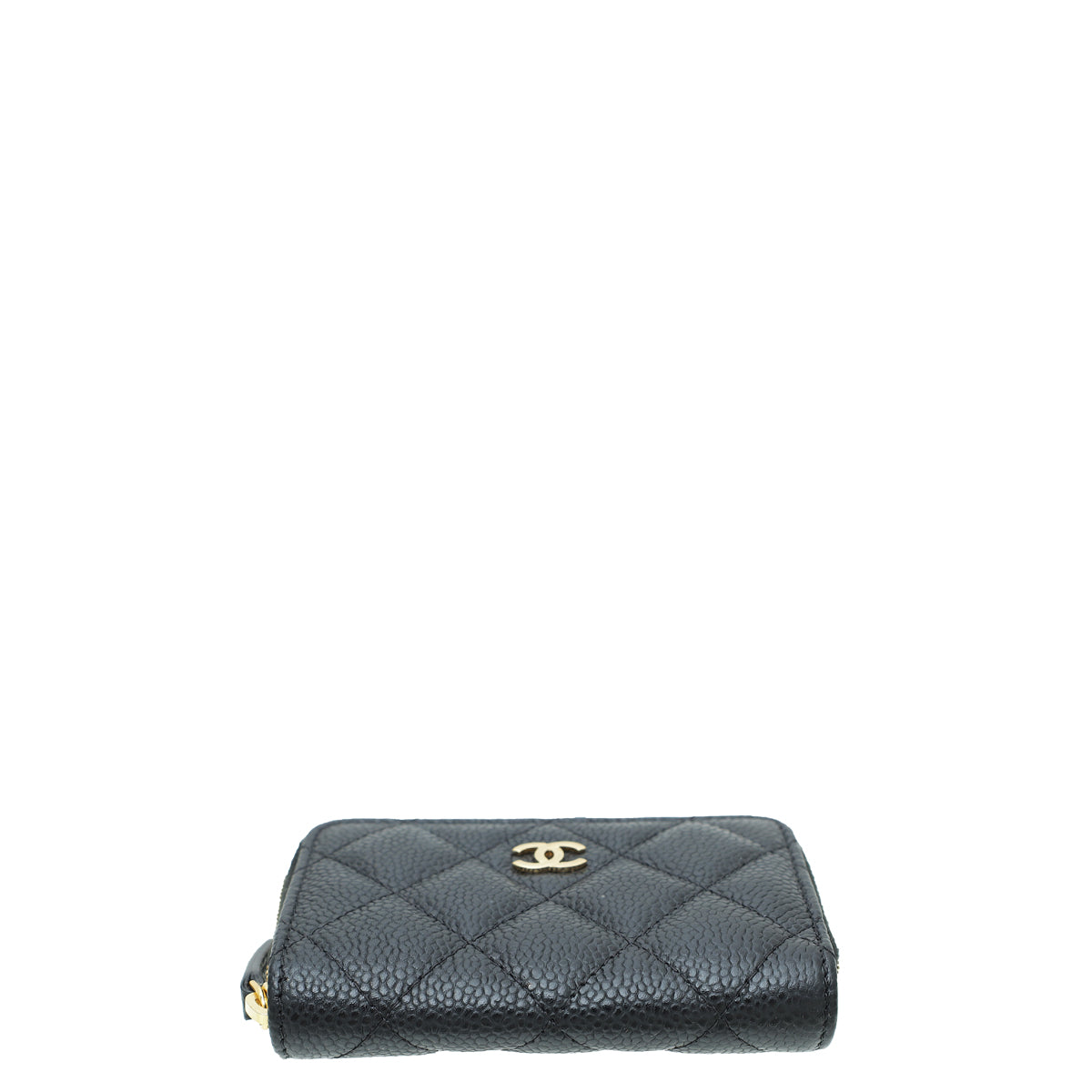 Chanel Black CC Classic Zip Small Coin Purse Wallet