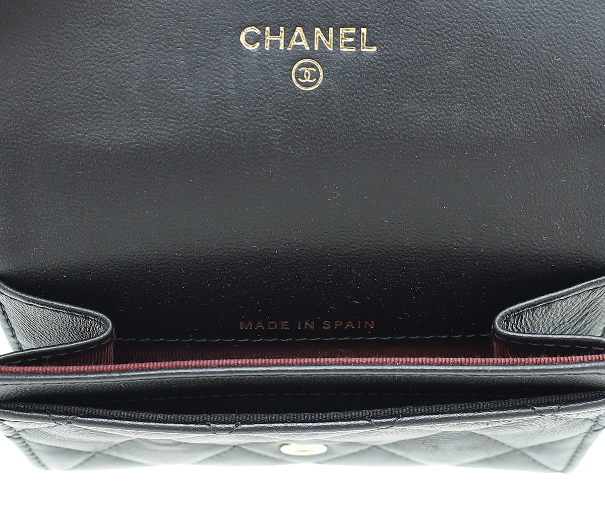 Chanel Black CC Classic Flap Small Card Case