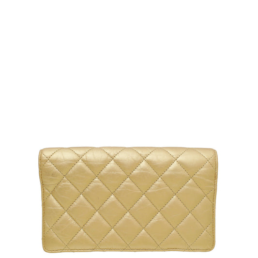 Chanel Gold Reissue Yen Aged Wallet