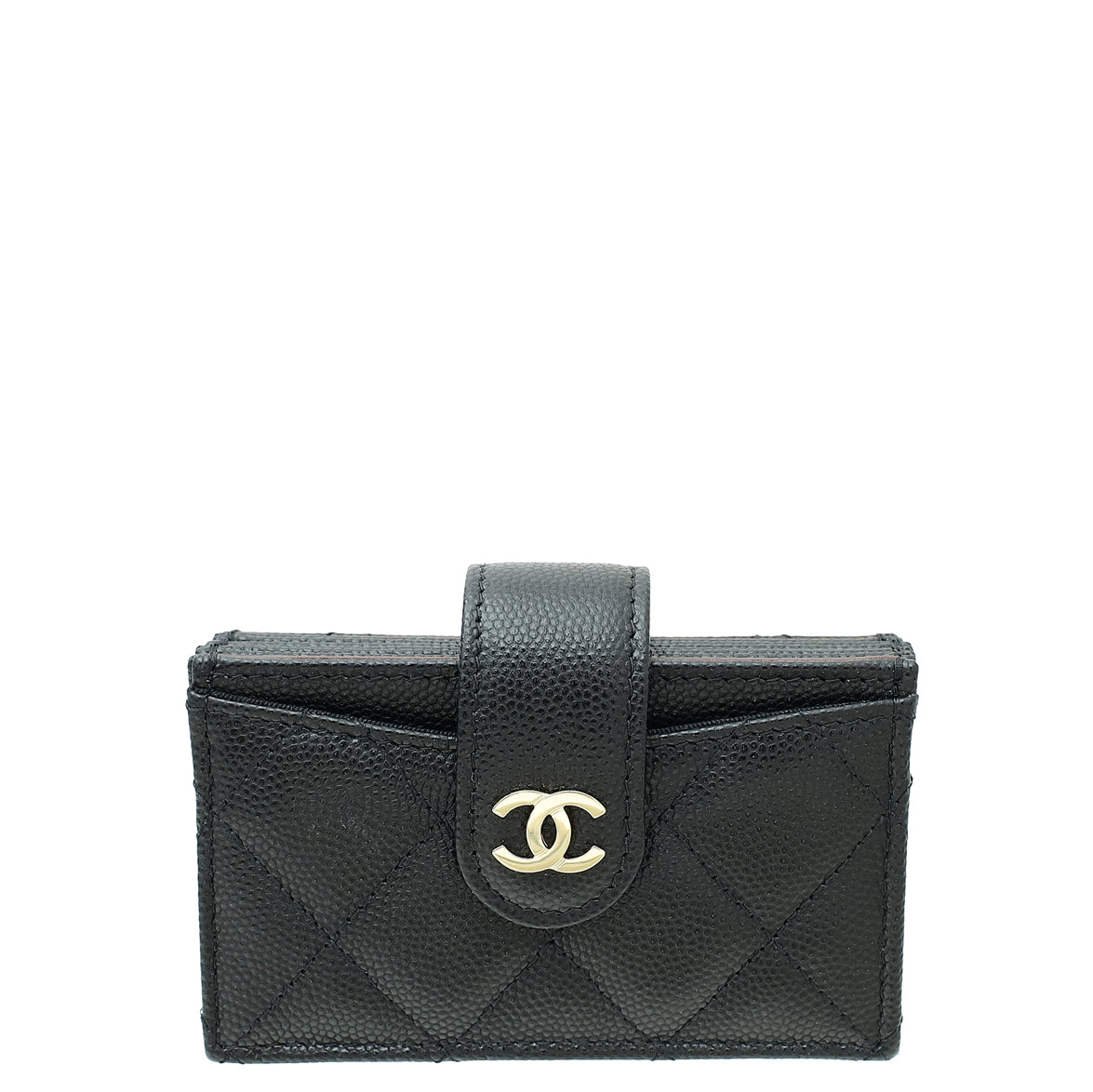 Chanel Black CC Classic 5 Gusset Card