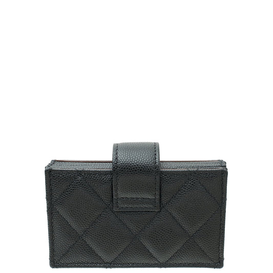 Chanel Black CC Classic 5 Gusset Card