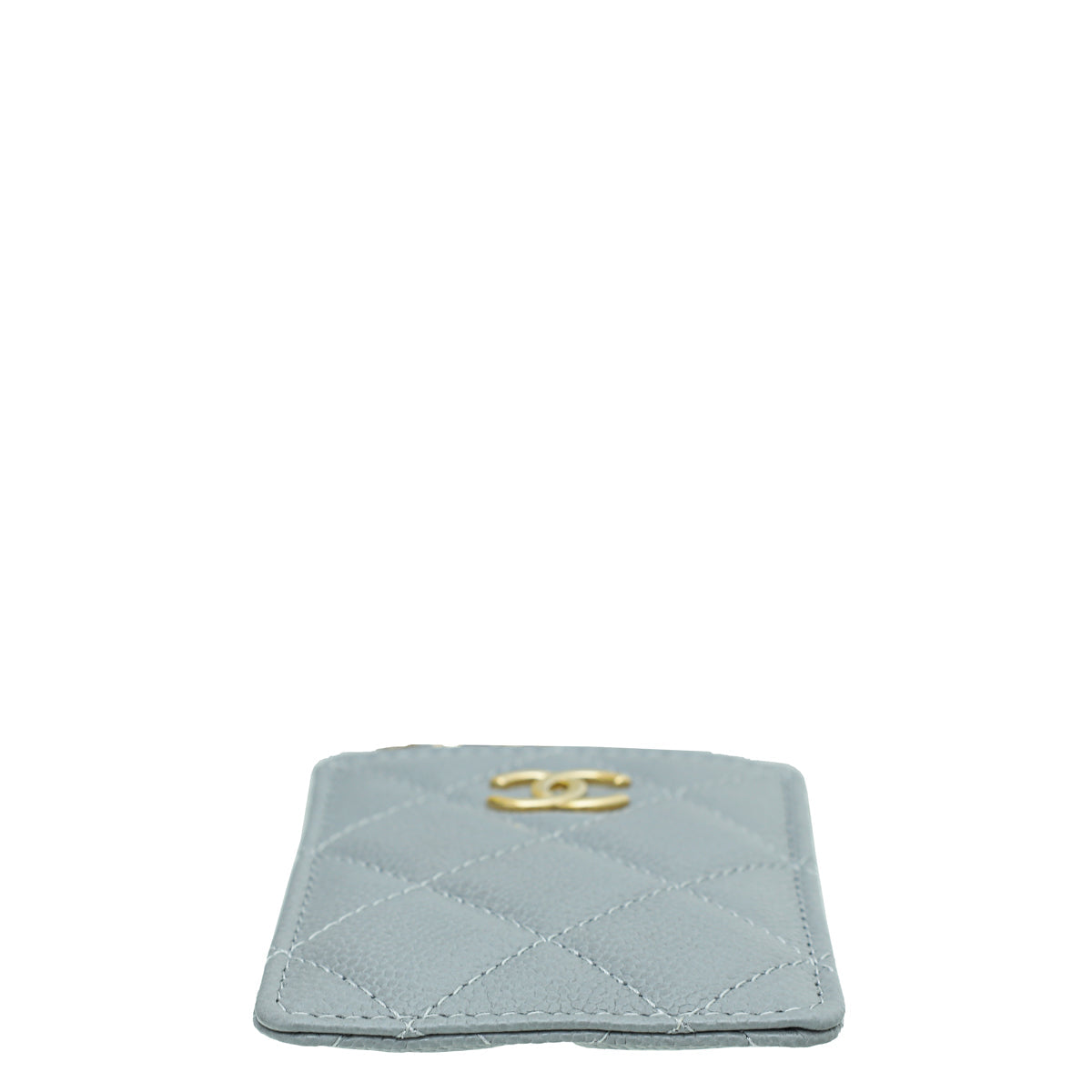 Chanel Light Gray Miss Coco Card Holder on Chain