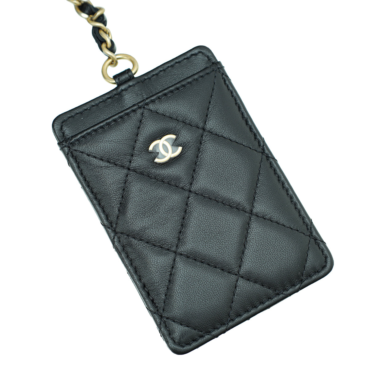 Chanel Black Pearl Crown CC Wristlet Multi Pouches