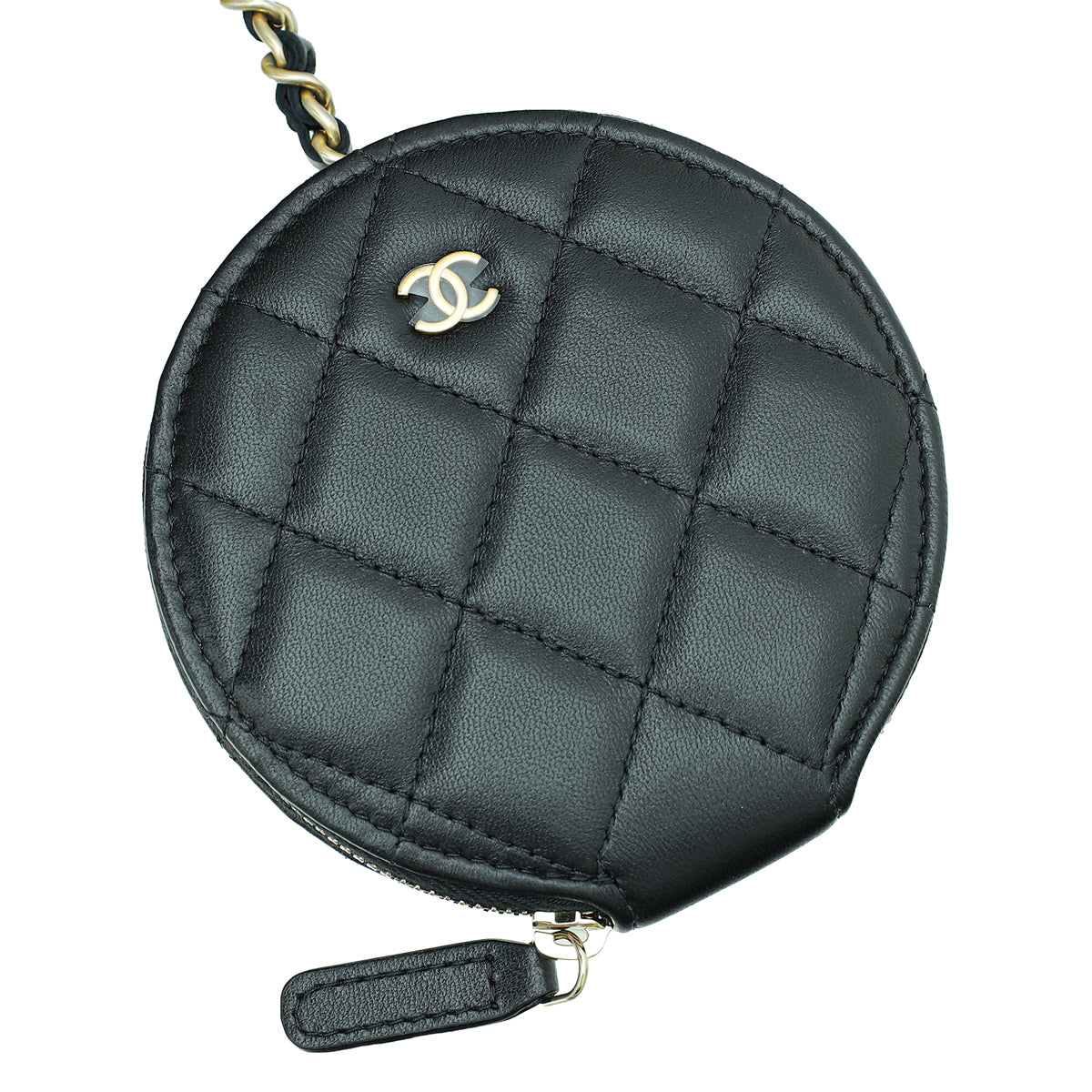 Chanel Black Pearl Crown CC Wristlet Multi Pouches