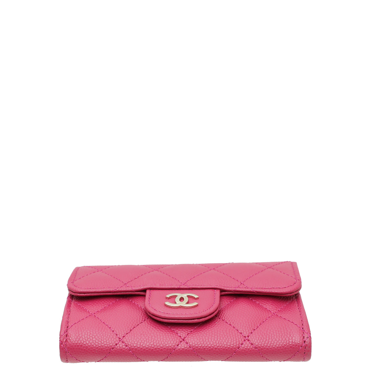 Chanel Fuchsia Classic Flap Card Holder