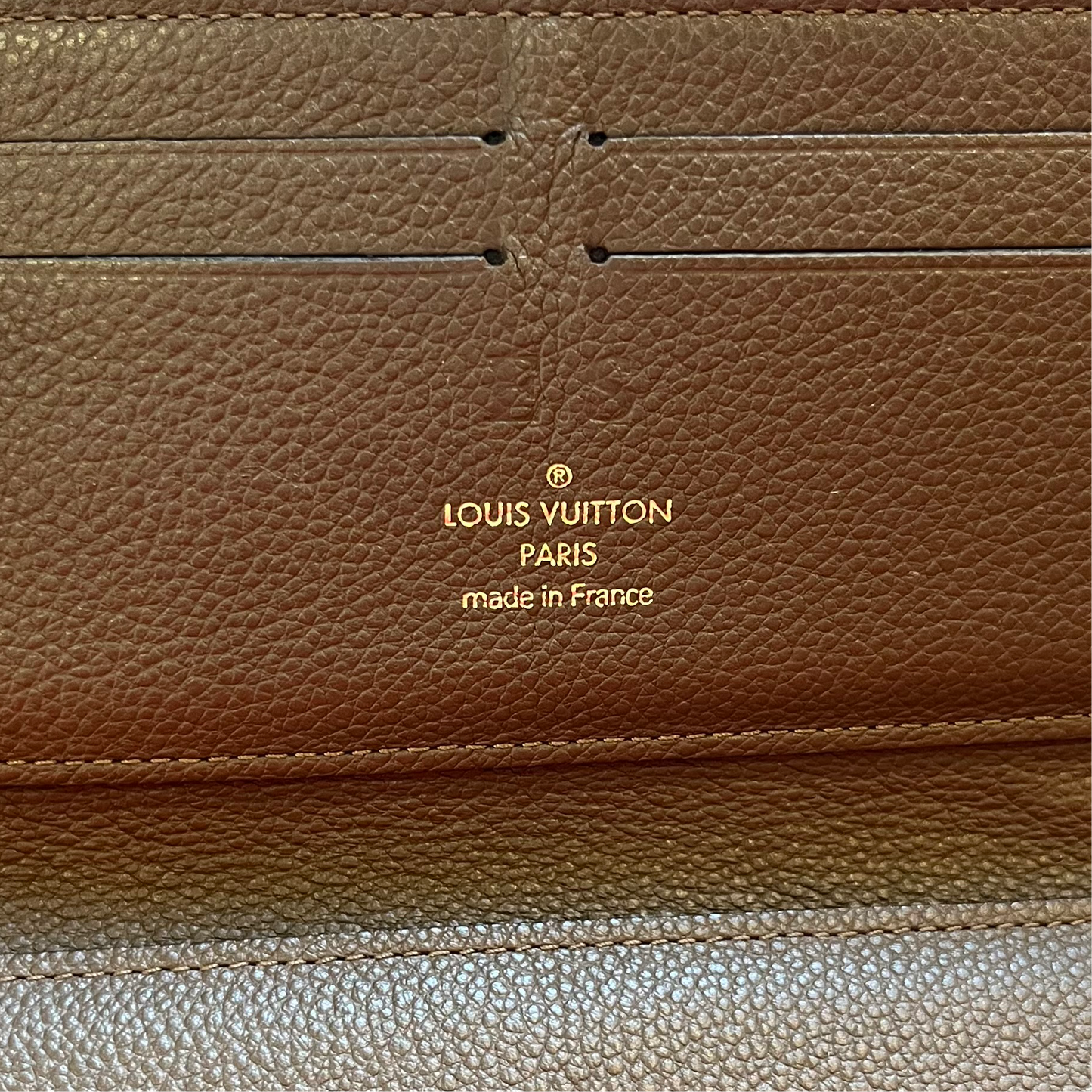 LOUIS VUITTON Brown Empreinte Zippy Wallet