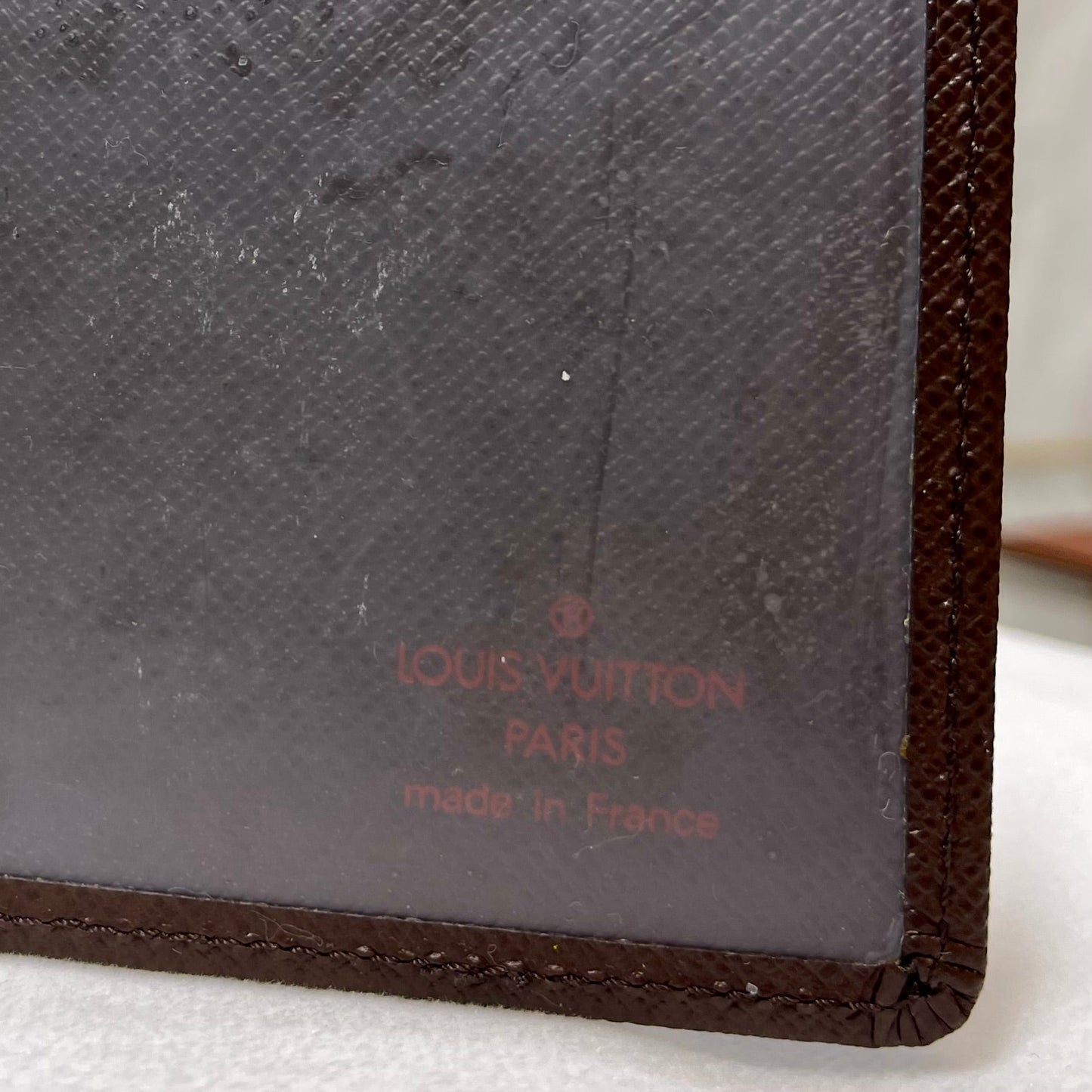 TS3695 LOUIS VUITTON Brown Taiga Men's Wallet Set