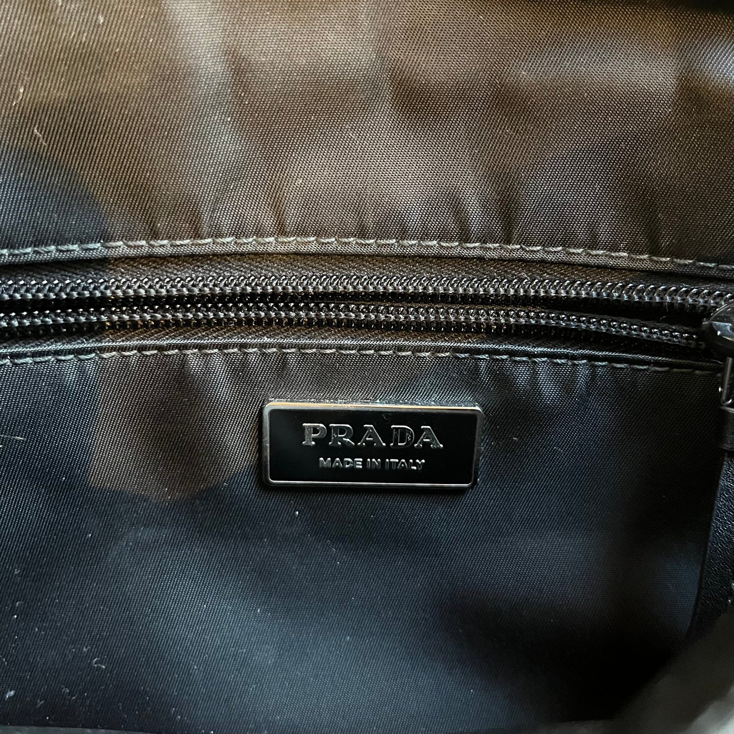 PRADA Vitello Padded Re-Nylon Black Flap Shoulder Bag