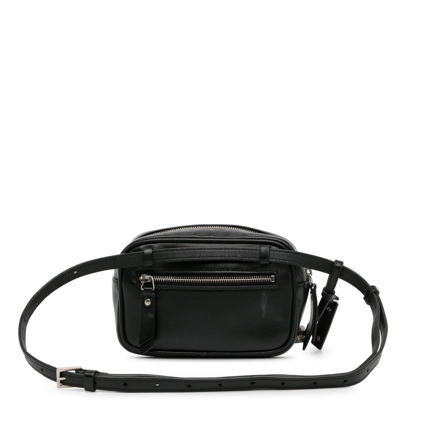 Yves Saint Laurent Monogram Lou Belt Bag Black Studded Matelassé