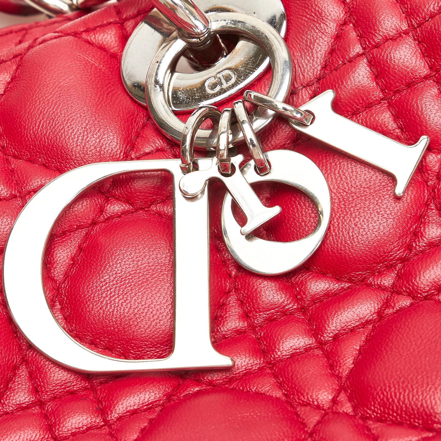 Dior Lady Dior Soft Shopper Small Red Cannage Quilted Leather