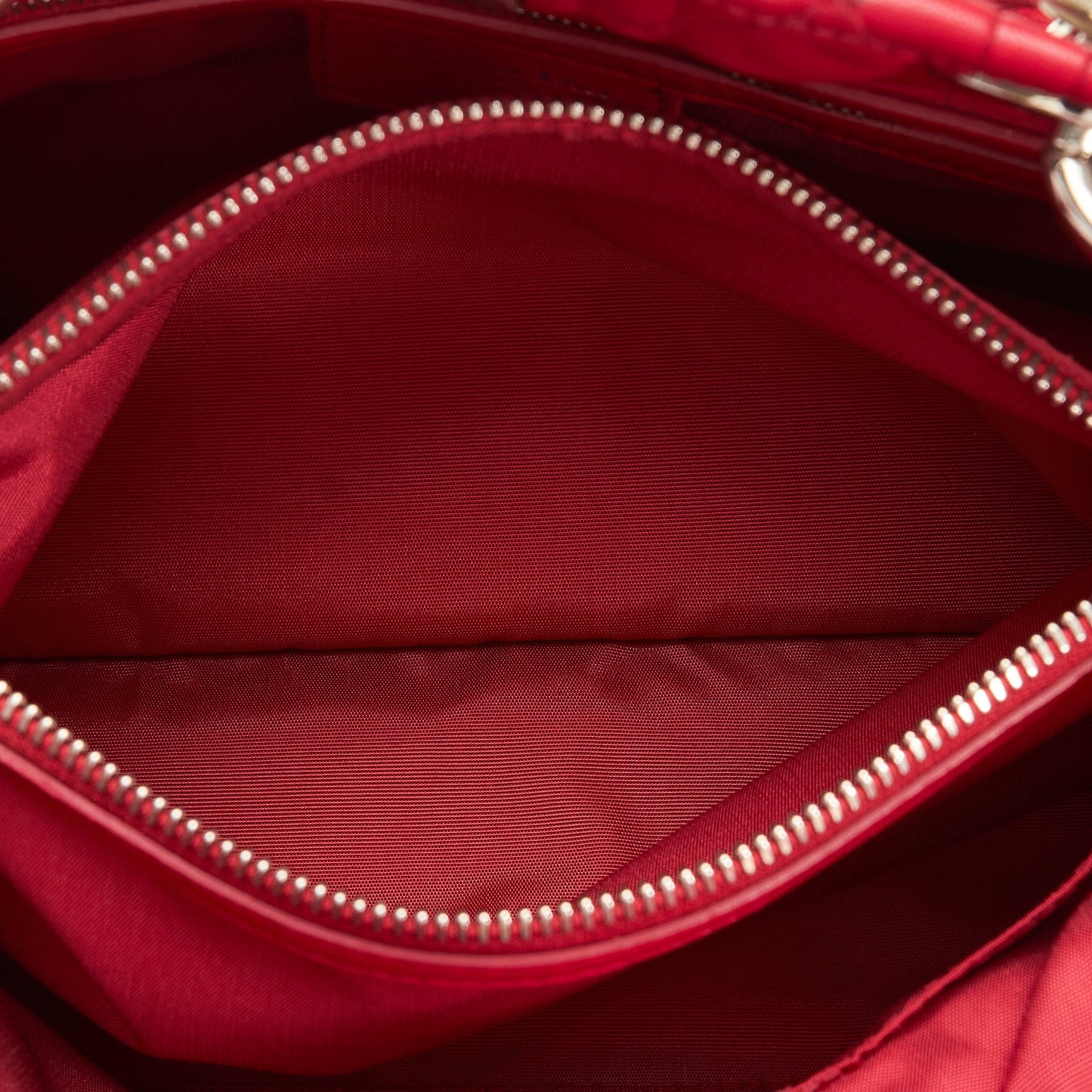 Dior Lady Dior Soft Shopper Small Red Cannage Quilted Leather