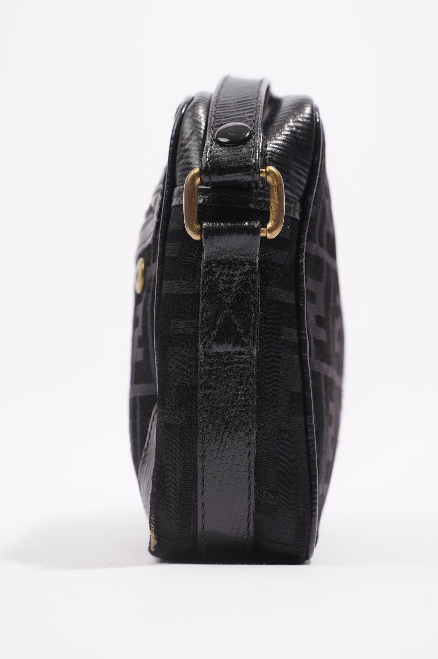 Fendi Womens Vintage Cloth Crossbody Black