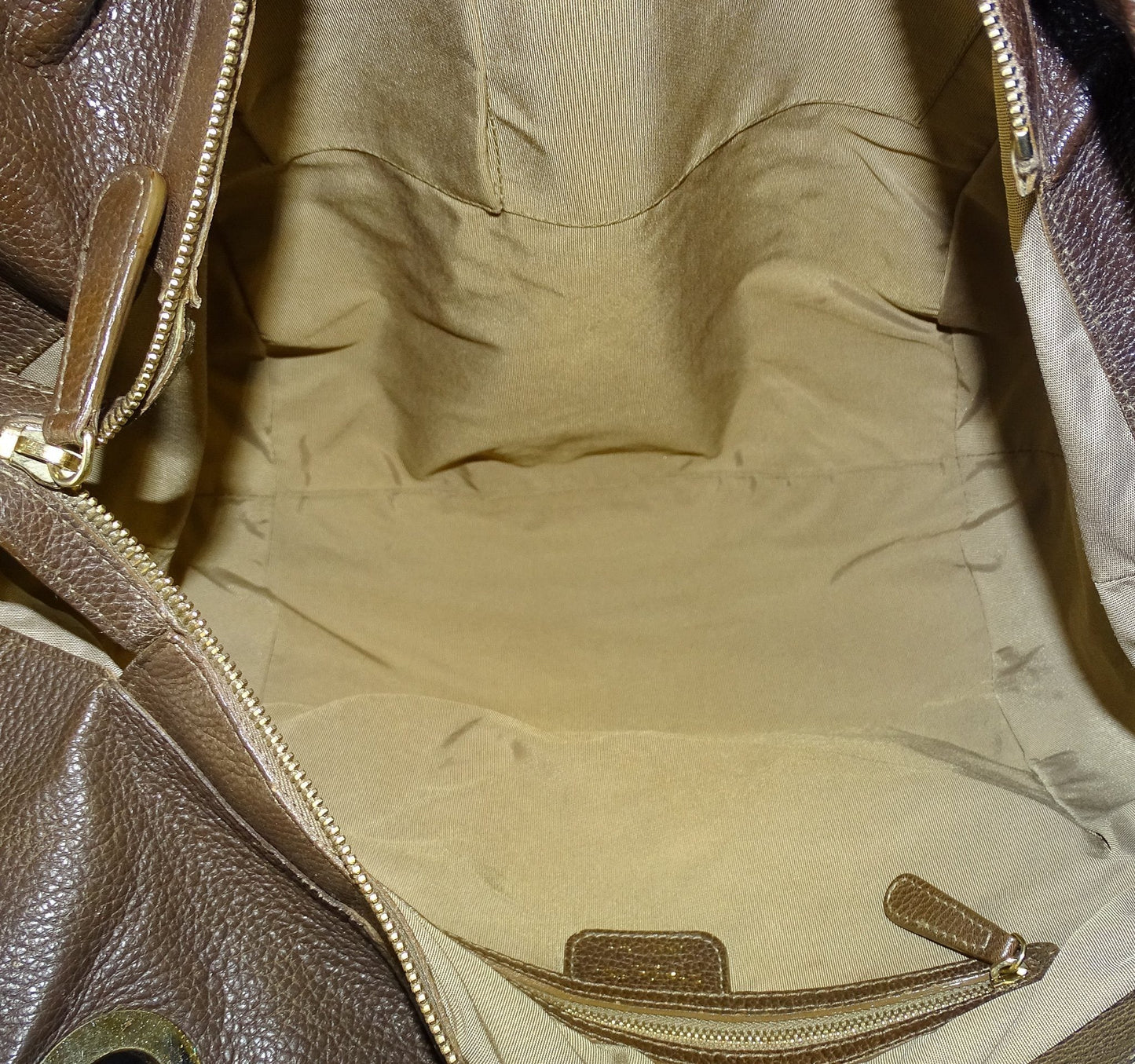 Christian Dior Cannage and Pebbled Leather Brown Bee Tote