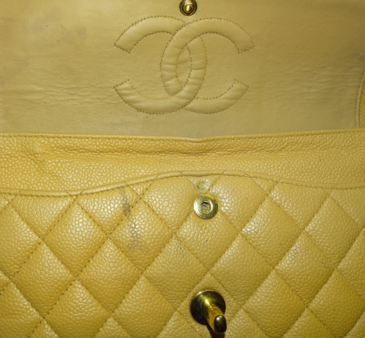 Chanel Classic Beige Caviar Medium Double Flap 2005/06