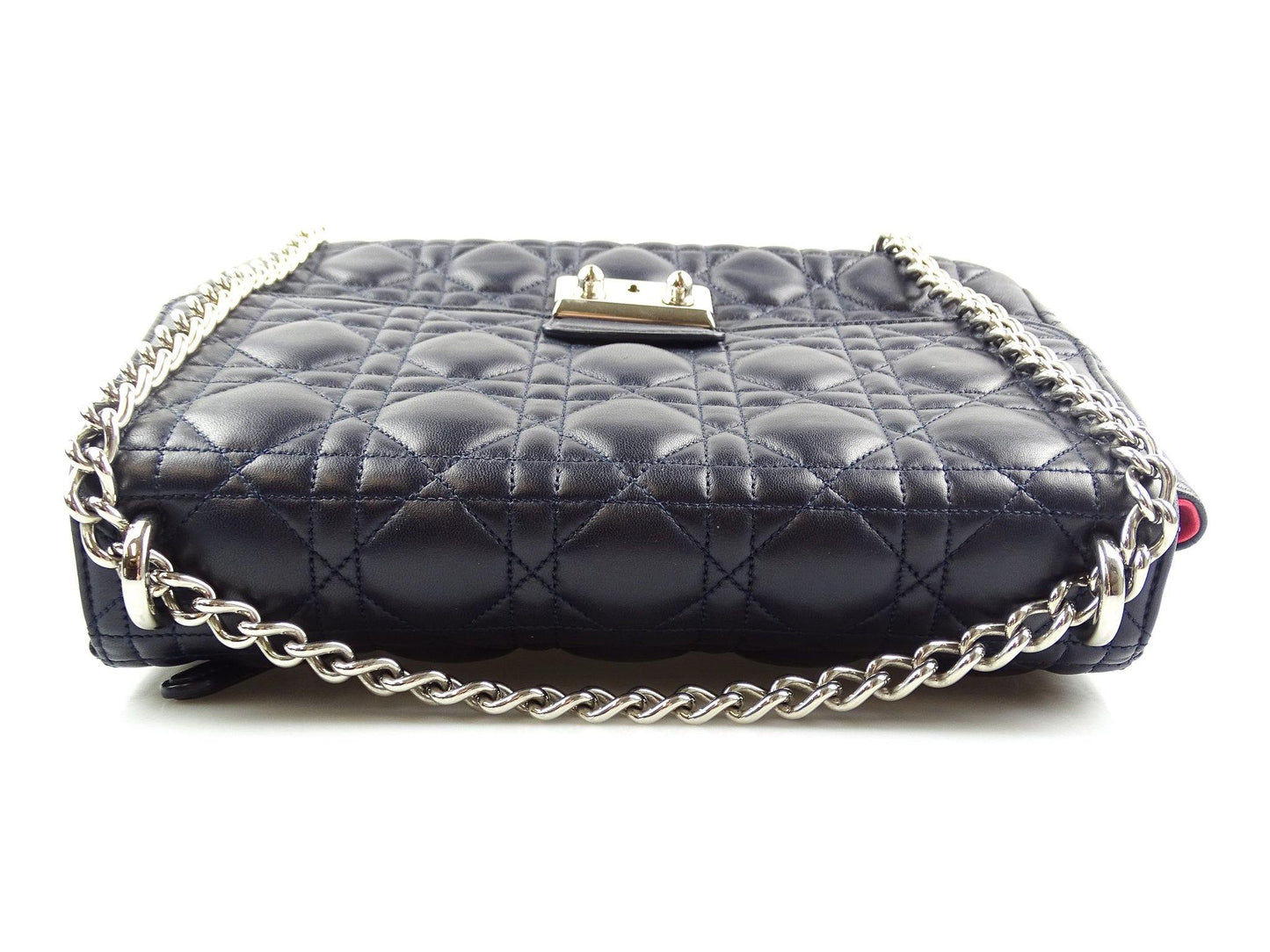 Christian Dior Cannage Large Navy Miss Dior Flap Chain Bag