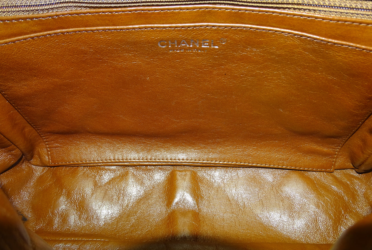 Chanel Bronze Patent Jumbo Single Flap Bag