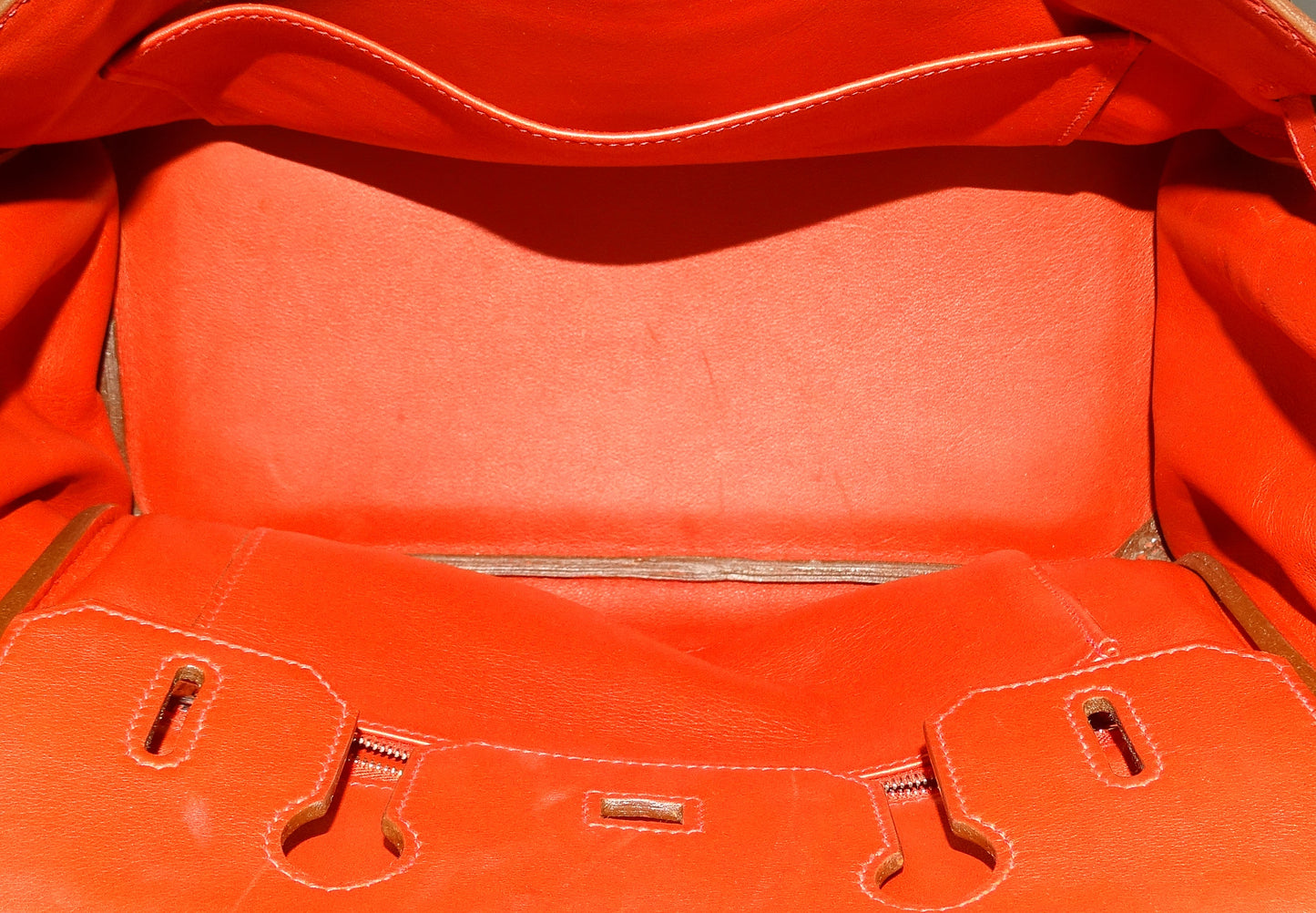 Hermes Rouge Birkin 30 Swift Leather With Palladium Hardware