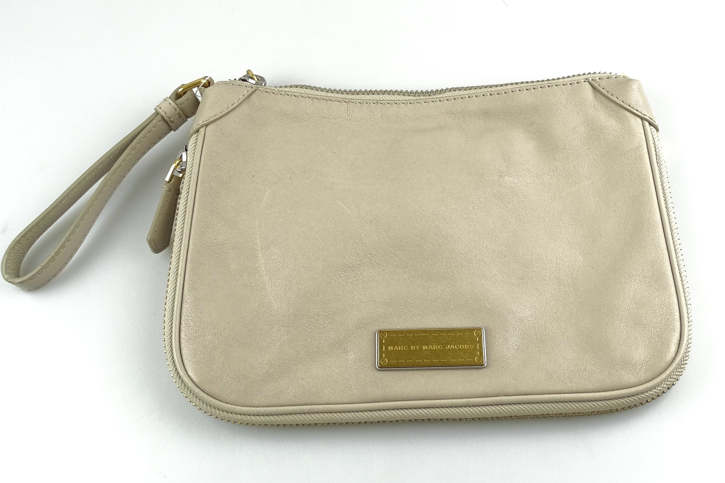 Marc By Marc Jacobs Washed Up Zip Clutch Uniform Taupe