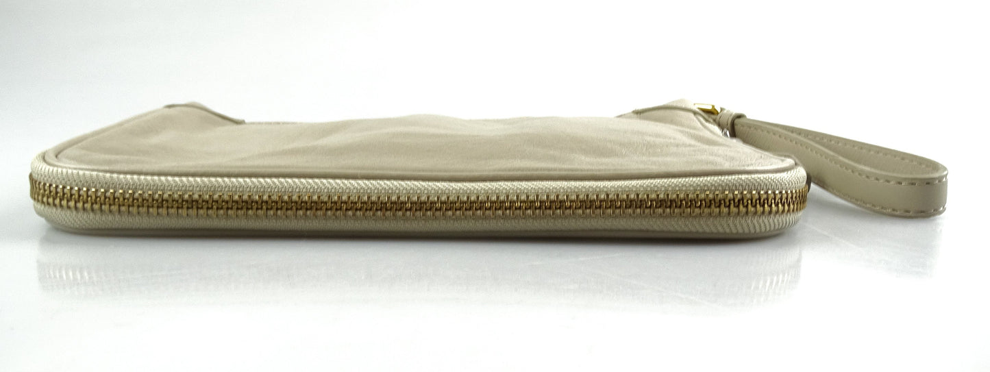 Marc By Marc Jacobs Washed Up Zip Clutch Uniform Taupe