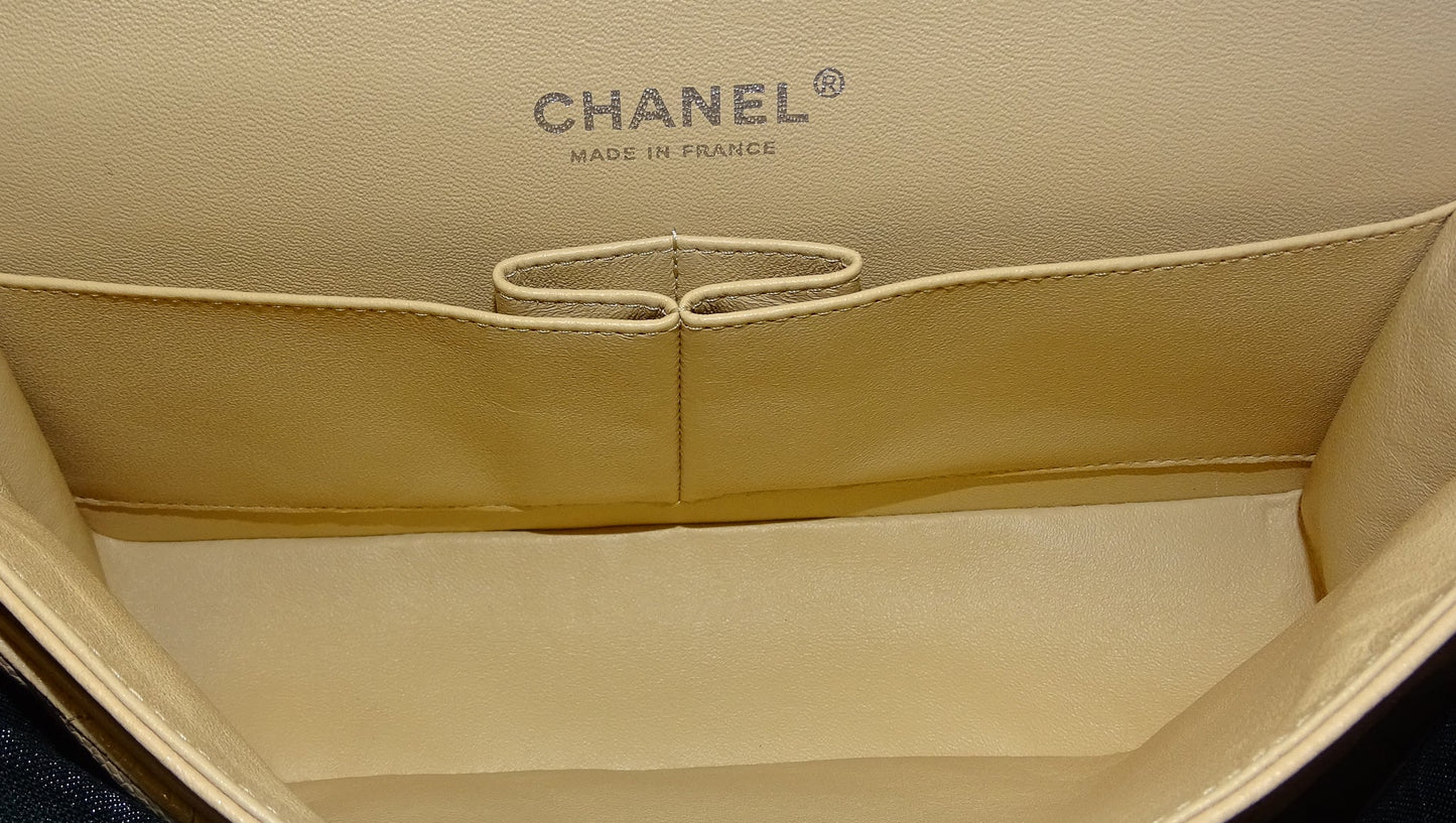 Chanel Beige Caviar SHW Medium Classic Double Flap 2011