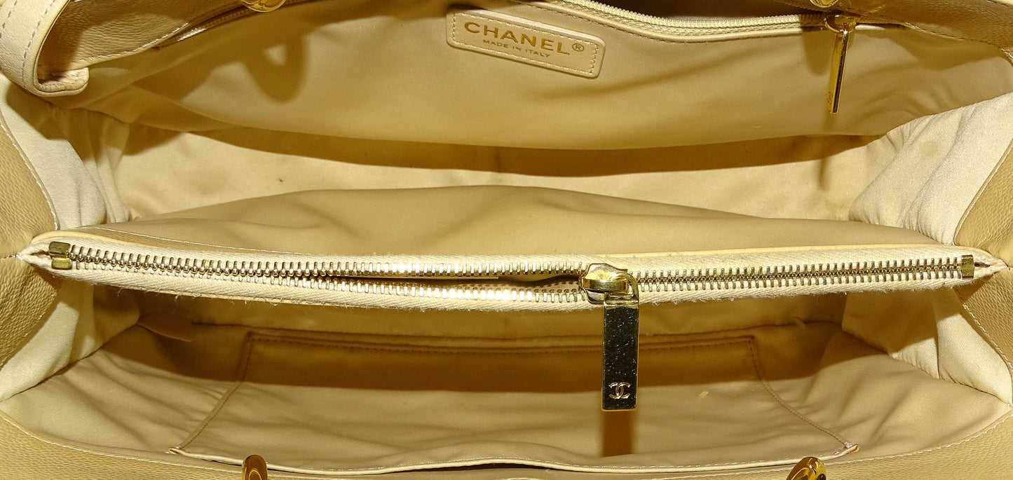 Chanel GST New Model Beige Caviar 19 Series