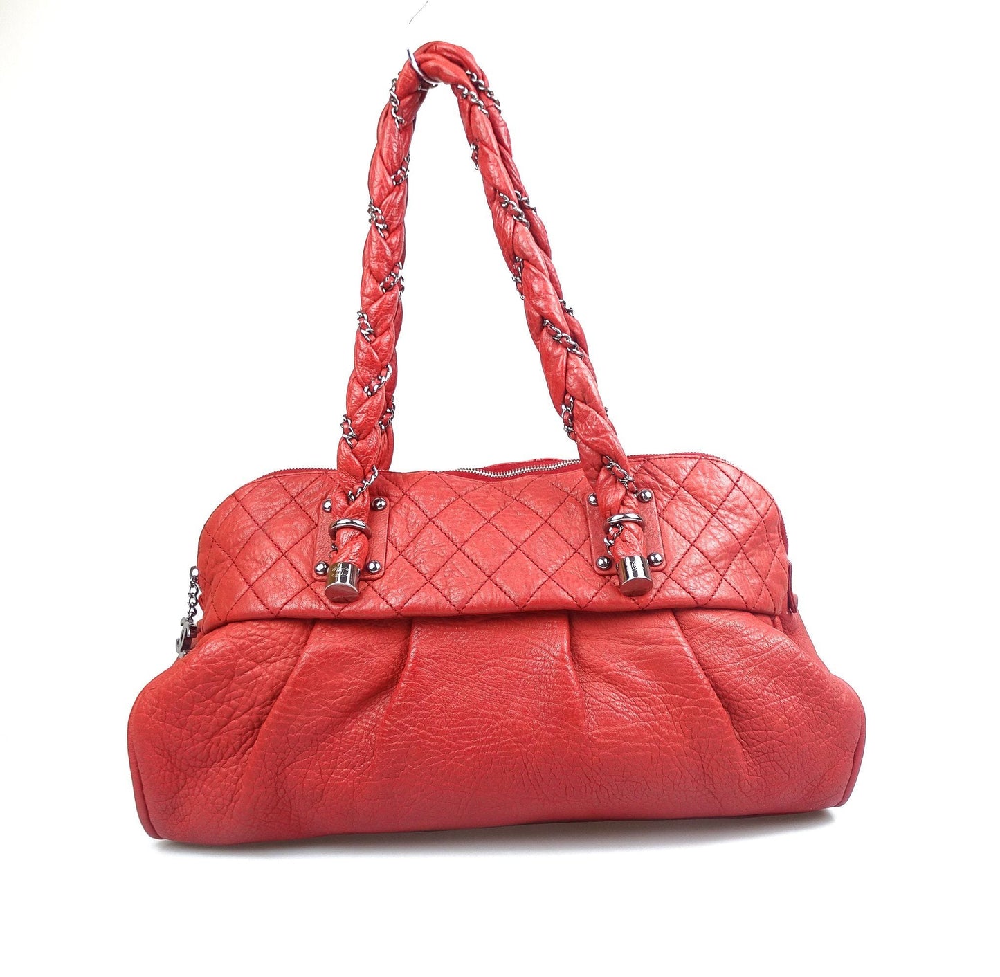 Chanel Lady Braid Large Shoulder Bag Red