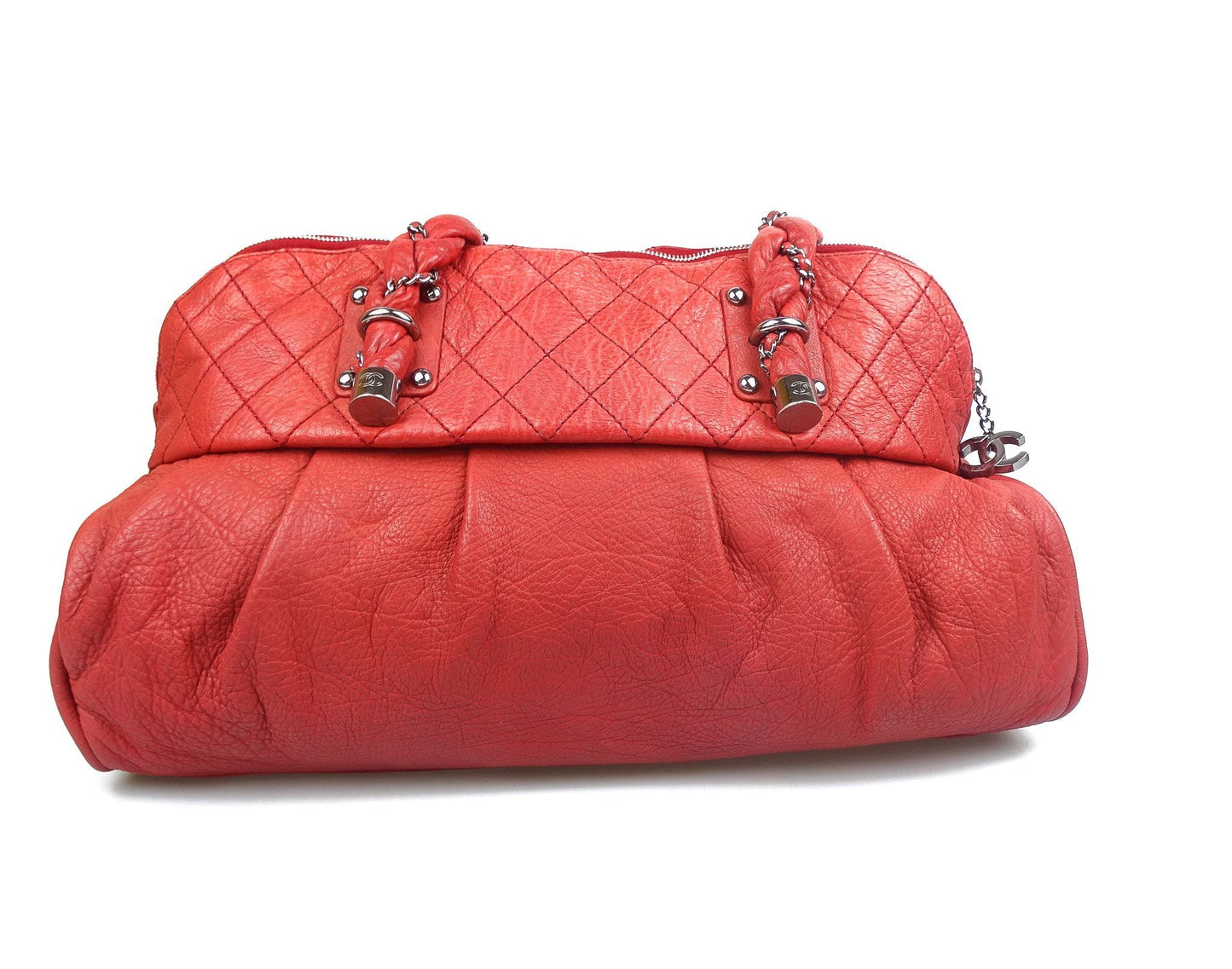 Chanel Lady Braid Large Shoulder Bag Red