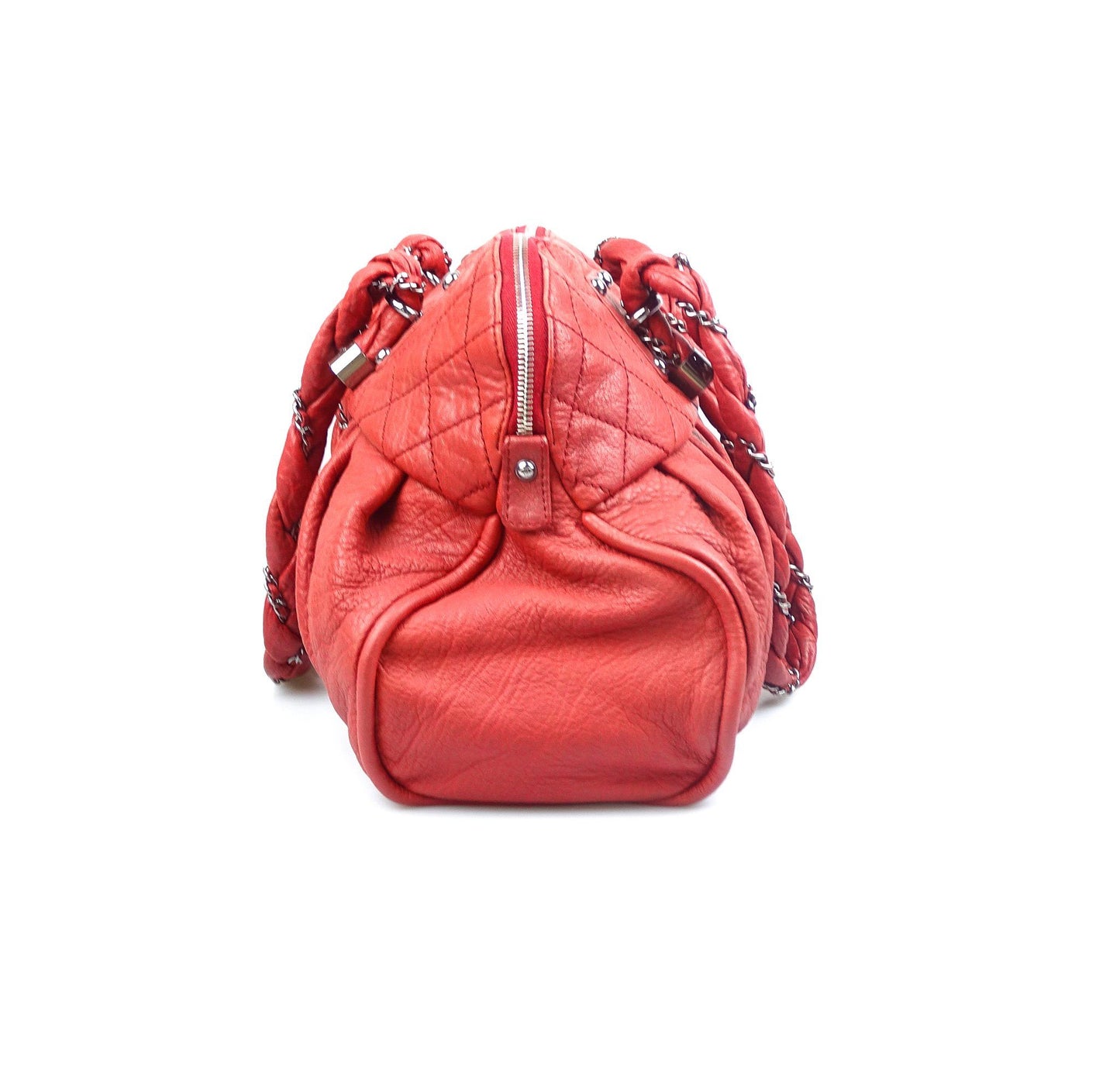 Chanel Lady Braid Large Shoulder Bag Red