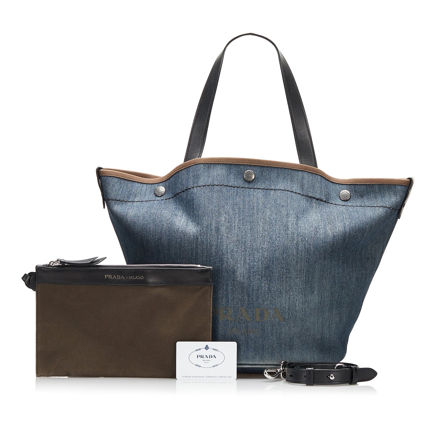 Prada Shopper Blue Denim