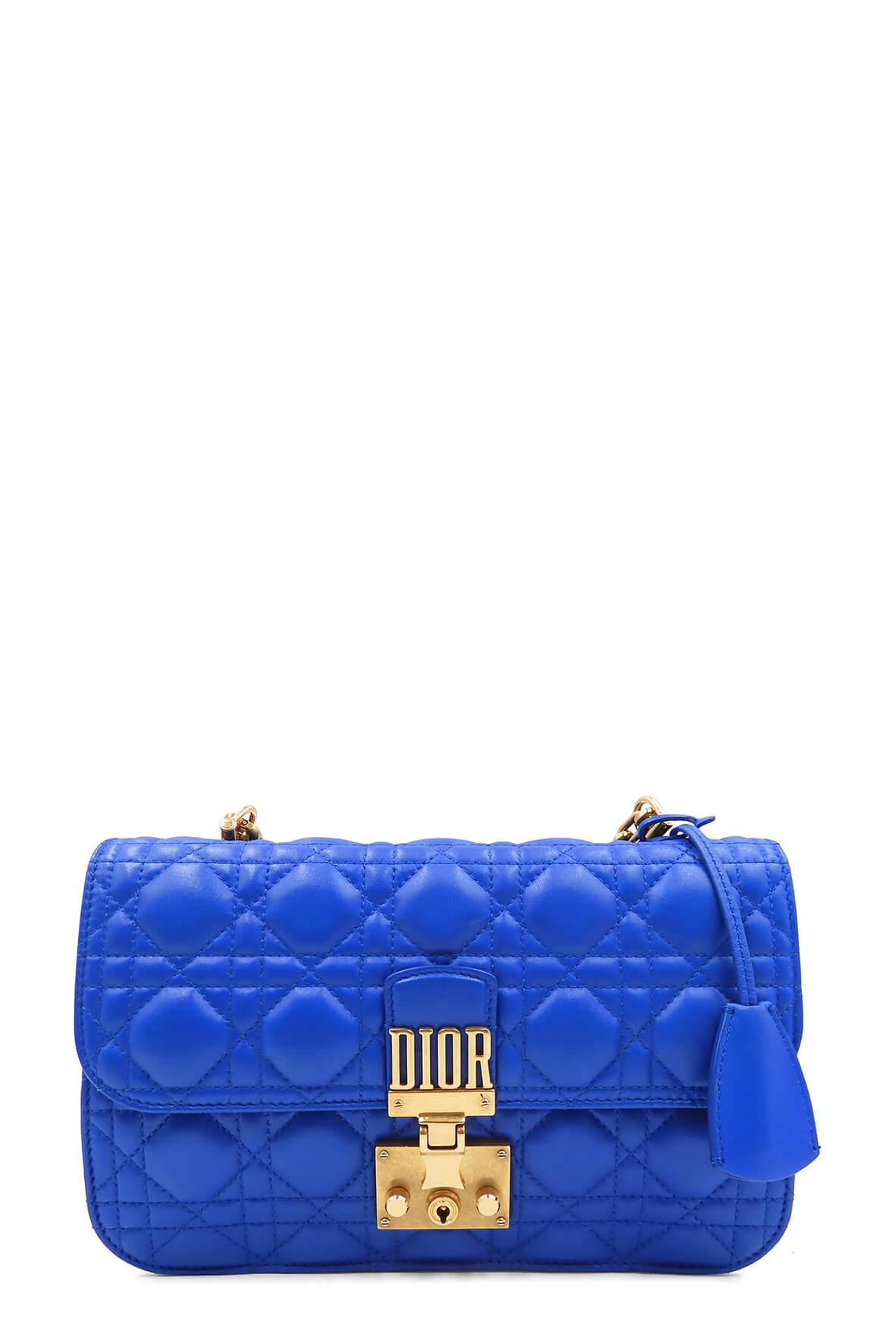 Quilted Dioraddict Flap Bag Blue