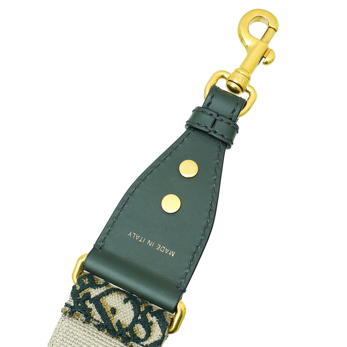 Christian Dior Green Signature Dior Vintage Oblique Bag Strap