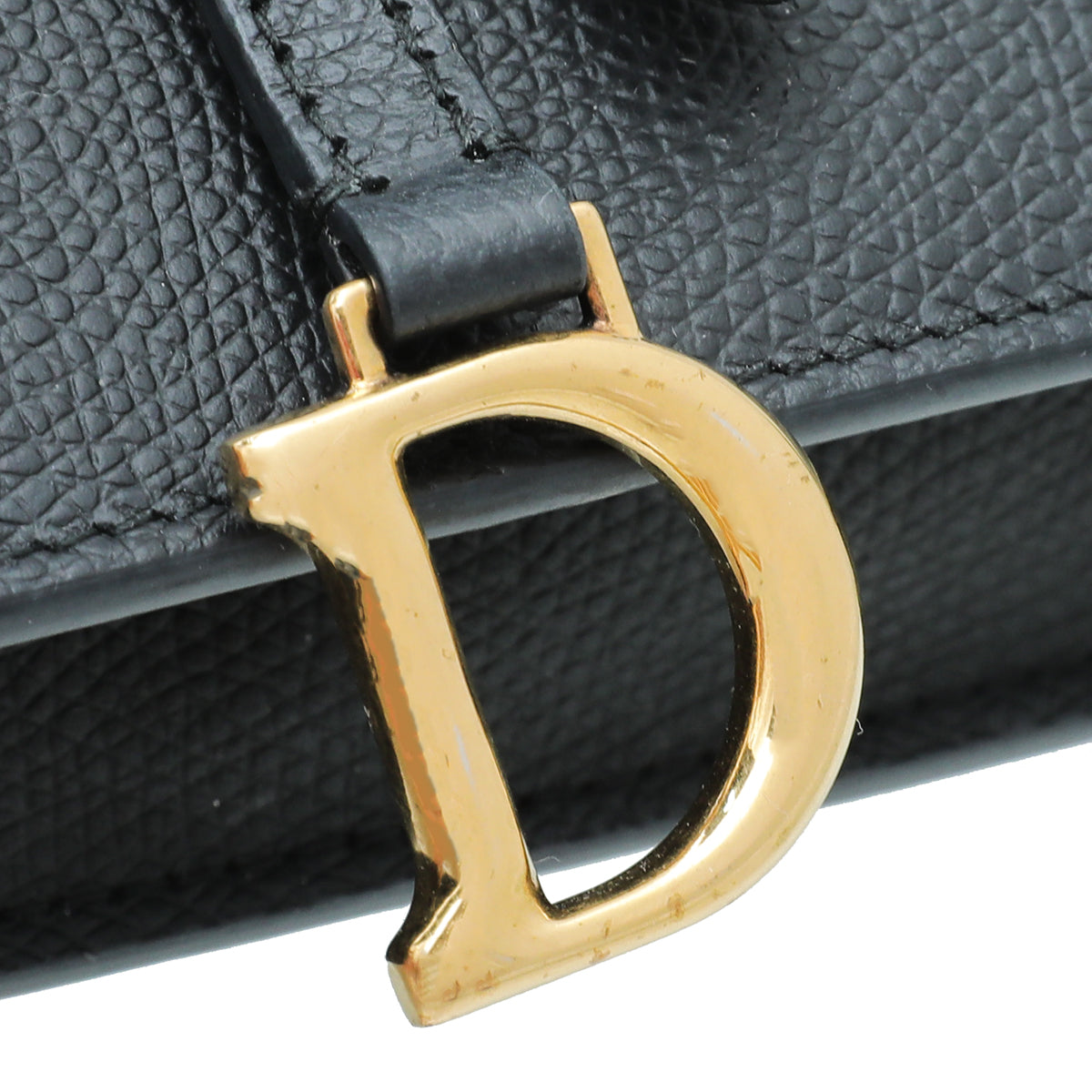 Christian Dior Black Saddle Chain Pouch