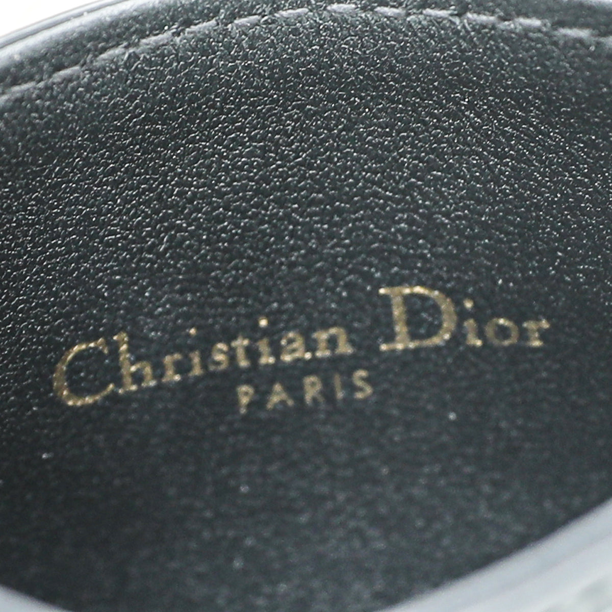 Christian Dior Black Patent Caro Card Holder