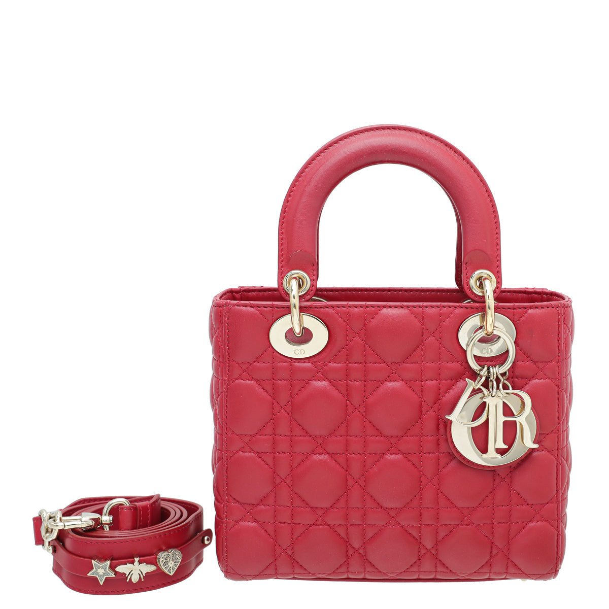 Christian Dior Red Lady Dior My ABCDIOR Small Bag