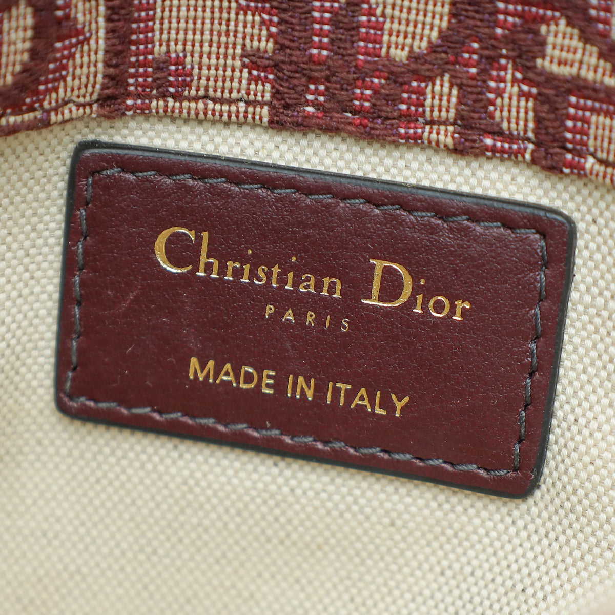 Christian Dior Burgundy Oblique Saddle Belt Bag