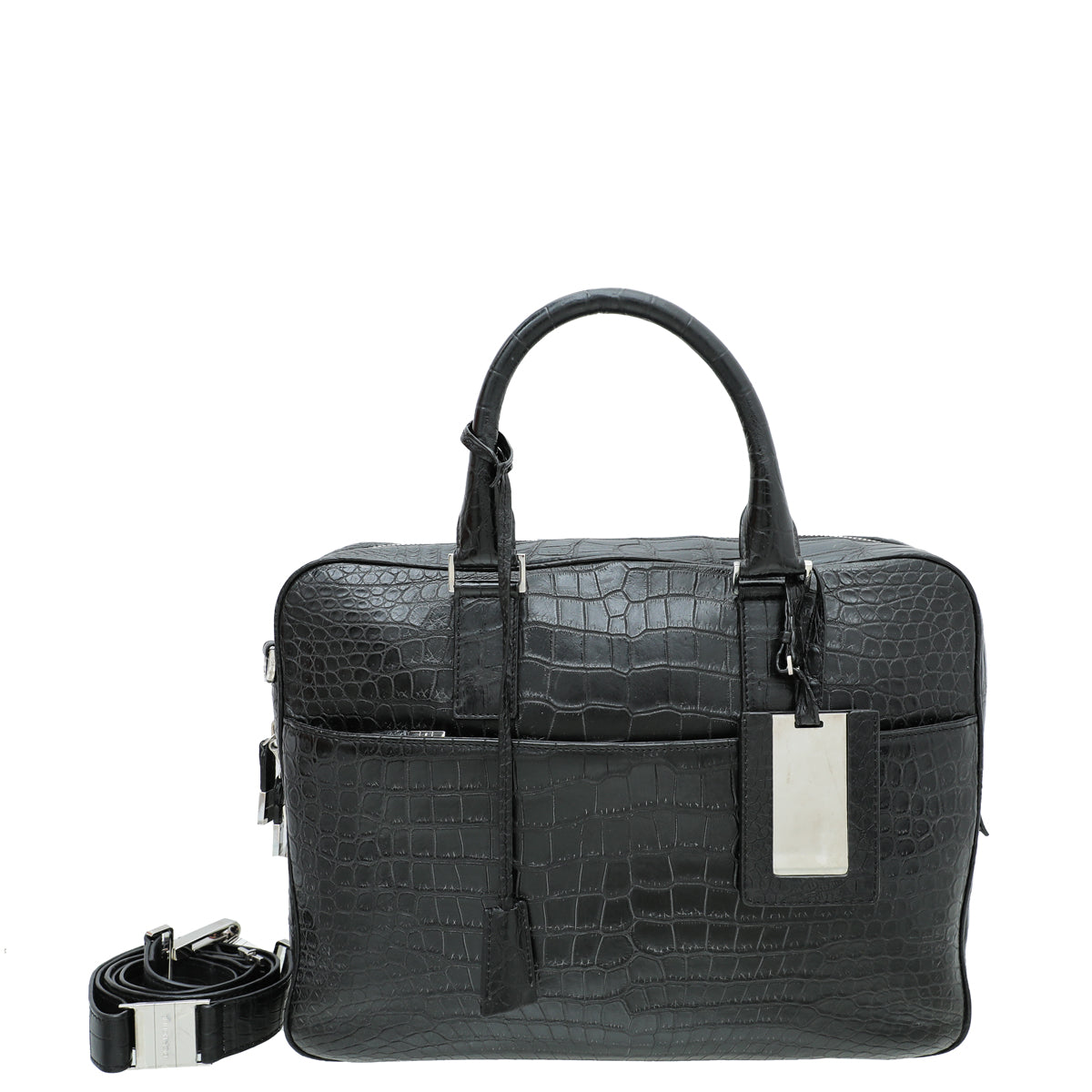 Christian Dior Black Alligator Homme Briefcase