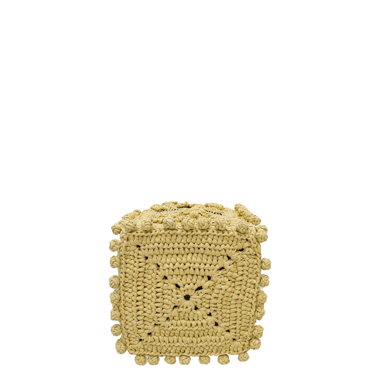 Christian Dior Natural Raffia D-Bubble Bucket Small Bag