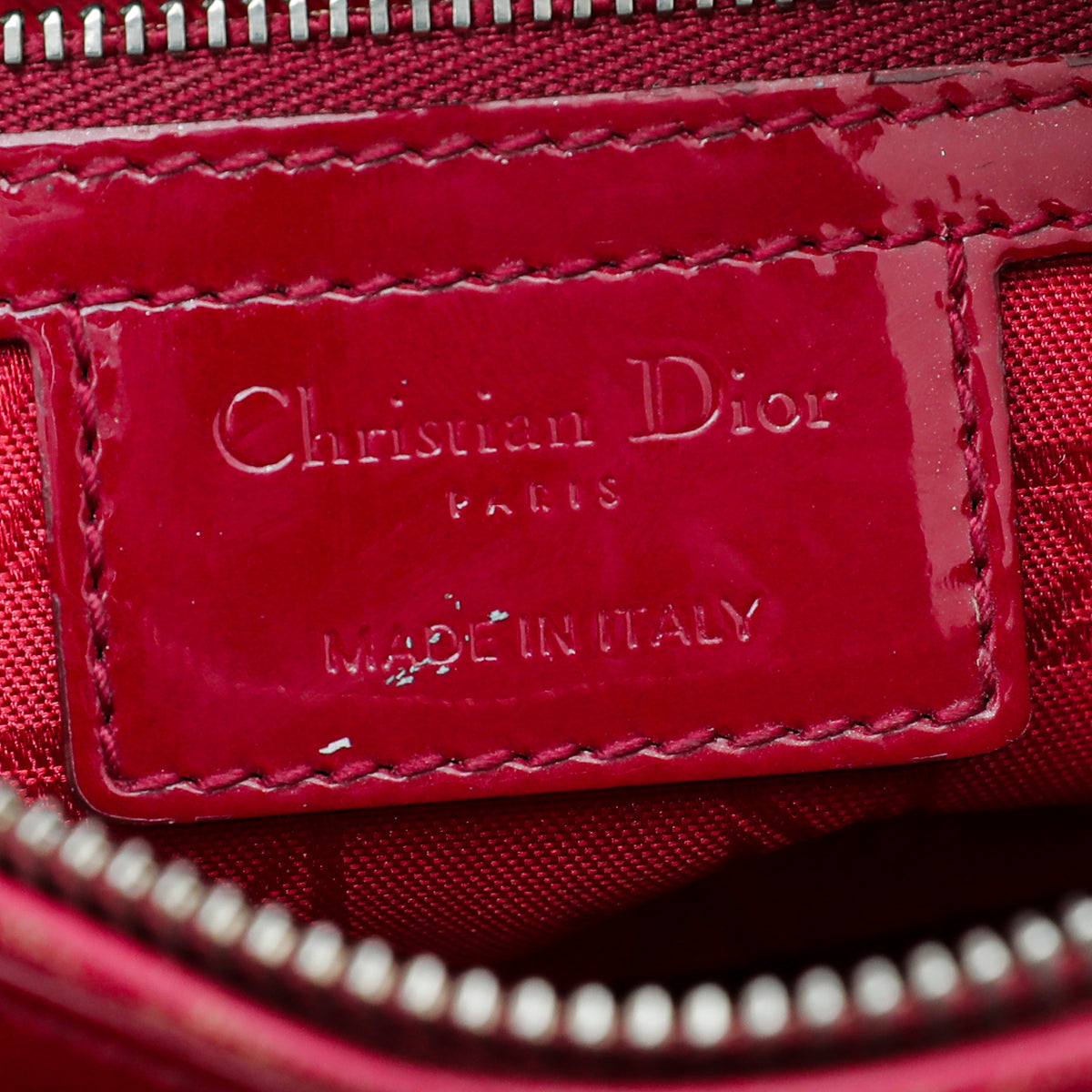 Christian Dior Red Lady Dior Medium Bag