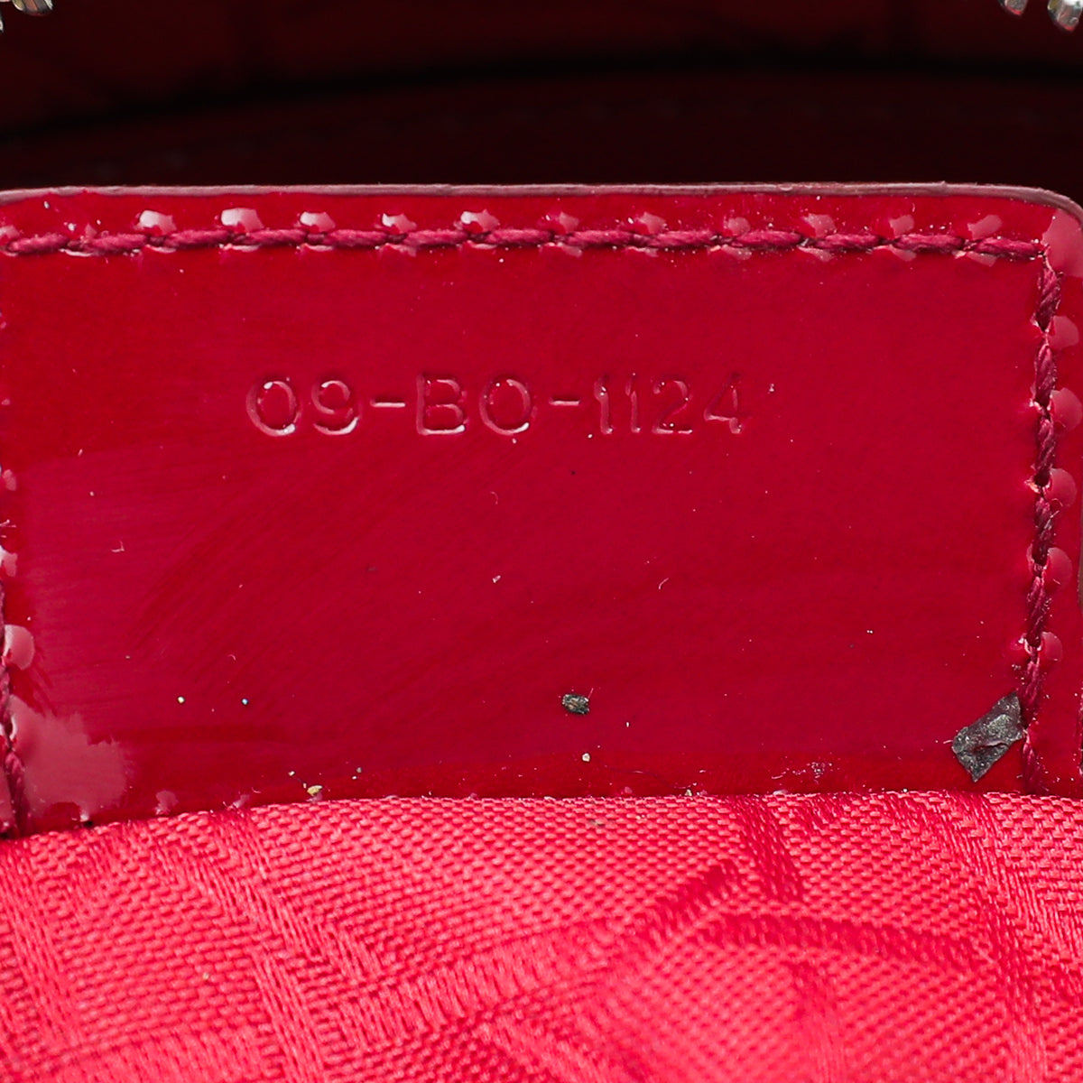 Christian Dior Red Lady Dior Medium Bag